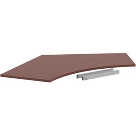 Lorell 47.25 in. Relevance Series 120 Curve Panel Top Mahogany LLR16248